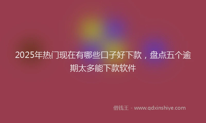 2025年热门现在有哪些口子好下款，盘点五个逾期太多能下款软件