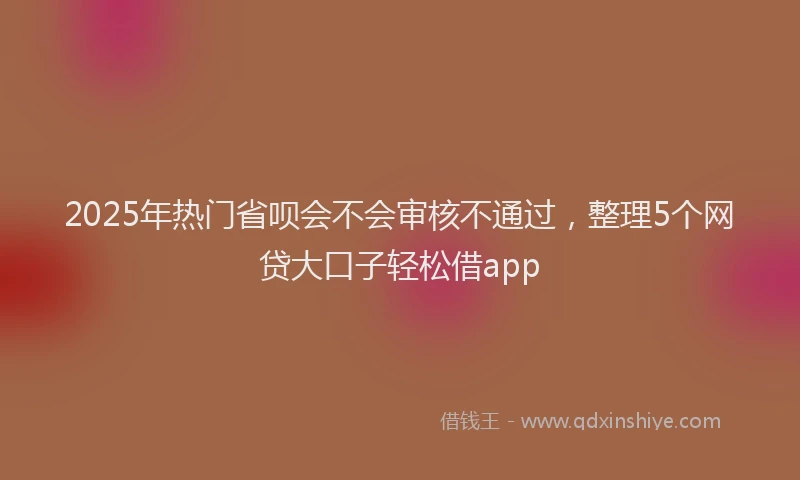 2025年热门省呗会不会审核不通过，整理5个网贷大口子轻松借app