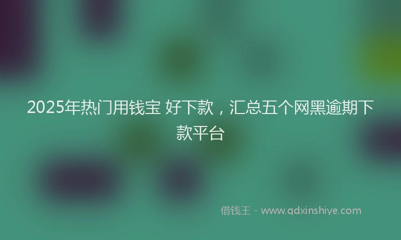 2025年热门用钱宝 好下款，汇总五个网黑逾期下款平台