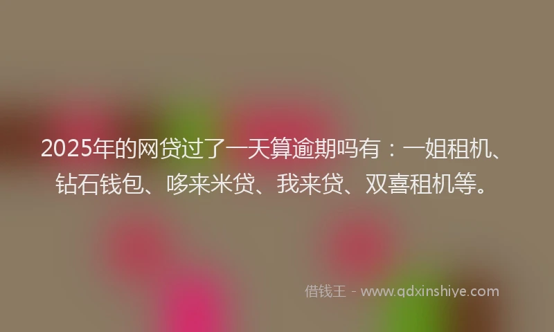 2025年的网贷过了一天算逾期吗有：一姐租机、钻石钱包、哆来米贷、我来贷、双喜租机等。