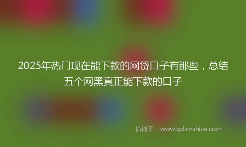 2025年热门现在能下款的网贷口子有那些，总结五个网黑真正能下款的口子