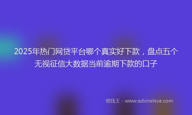 2025年热门网贷平台哪个真实好下款，盘点五个无视征信大数据当前逾期下款的口子
