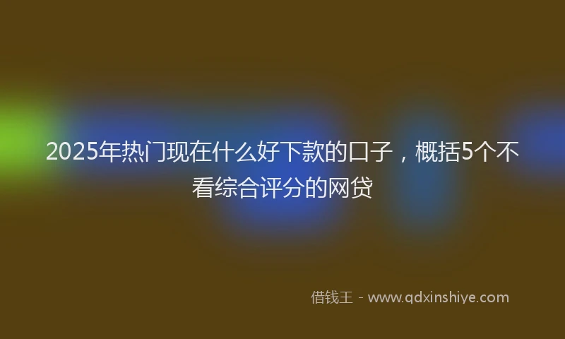 2025年热门现在什么好下款的口子，概括5个不看综合评分的网贷