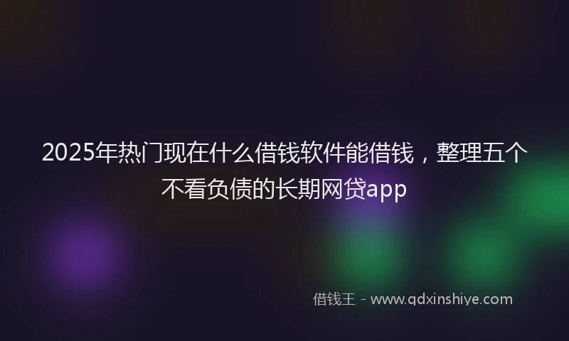 2025年热门现在什么借钱软件能借钱，整理五个不看负债的长期网贷app