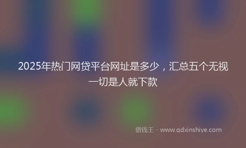 2025年热门网贷平台网址是多少，汇总五个无视一切是人就下款