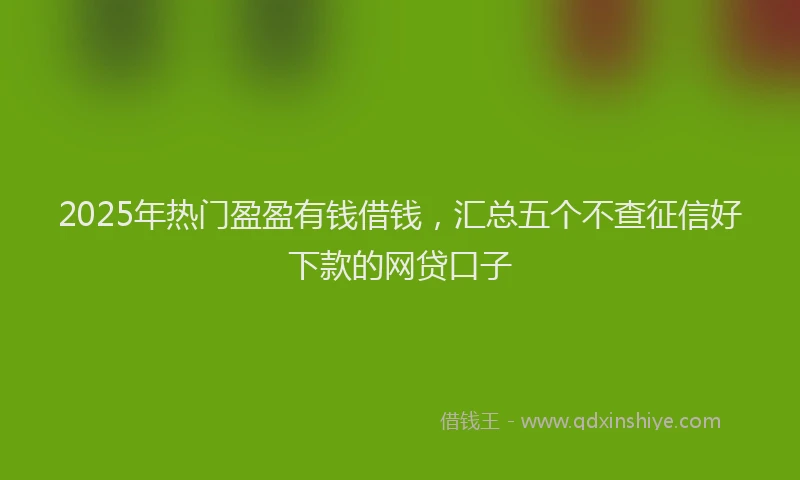 2025年热门盈盈有钱借钱，汇总五个不查征信好下款的网贷口子