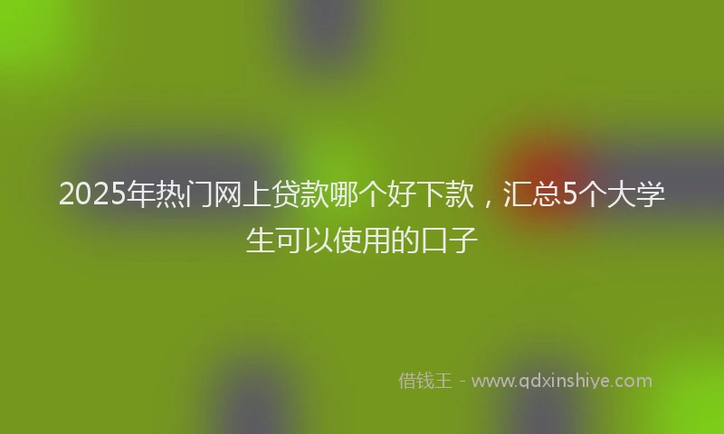 2025年热门网上贷款哪个好下款，汇总5个大学生可以使用的口子