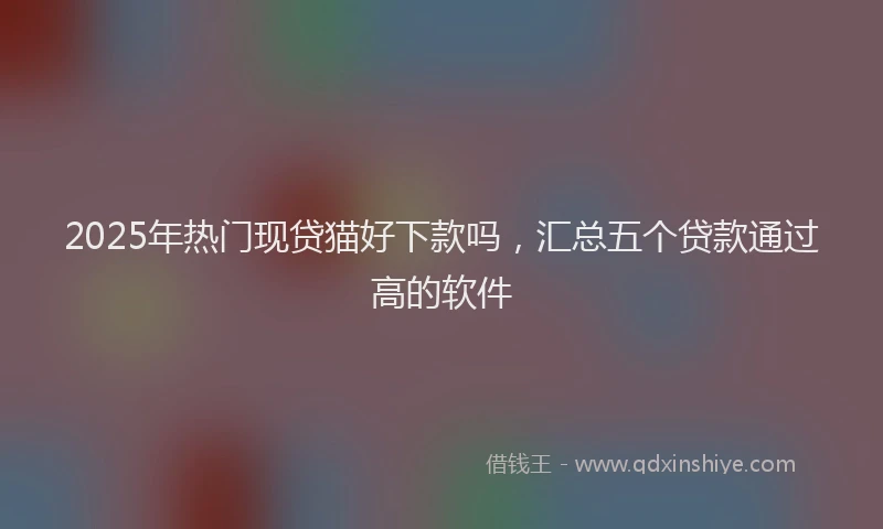 2025年热门现贷猫好下款吗，汇总五个贷款通过高的软件
