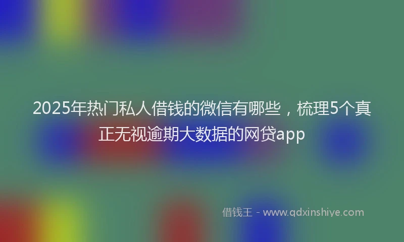 2025年热门私人借钱的微信有哪些，梳理5个真正无视逾期大数据的网贷app