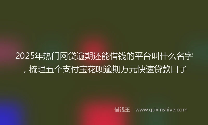 2025年热门网贷逾期还能借钱的平台叫什么名字，梳理五个支付宝花呗逾期万元快速贷款口子