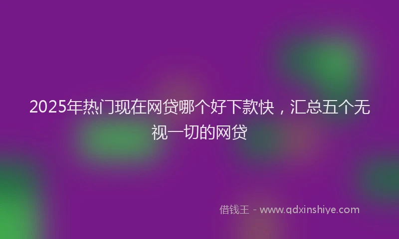 2025年热门现在网贷哪个好下款快，汇总五个无视一切的网贷