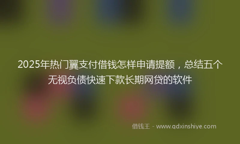 2025年热门翼支付借钱怎样申请提额，总结五个无视负债快速下款长期网贷的软件