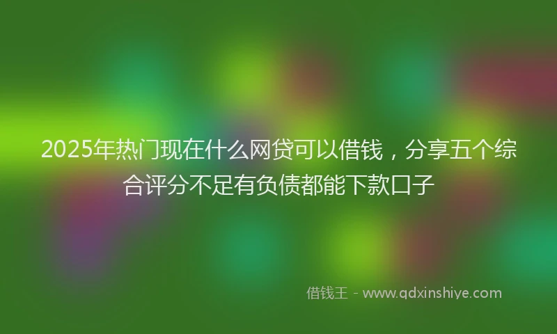 2025年热门现在什么网贷可以借钱，分享五个综合评分不足有负债都能下款口子