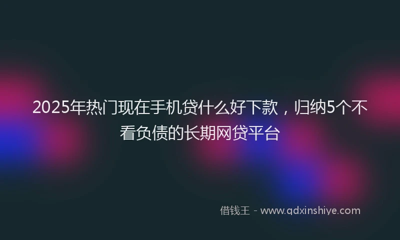 2025年热门现在手机贷什么好下款,归纳5个不看负债的长期网贷平台