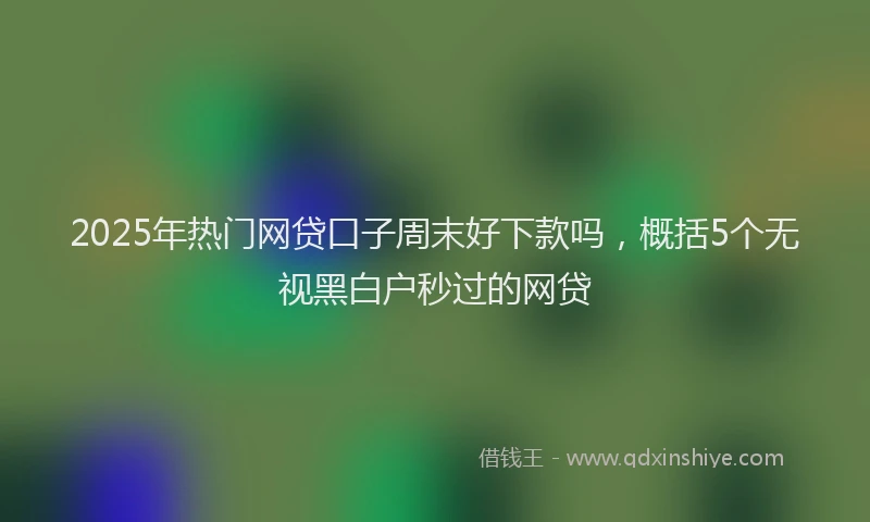 2025年热门网贷口子周末好下款吗，概括5个无视黑白户秒过的网贷