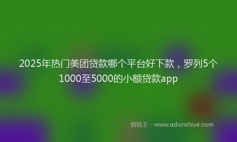 2025年热门美团贷款哪个平台好下款，罗列5个1000至5000的小额贷款app
