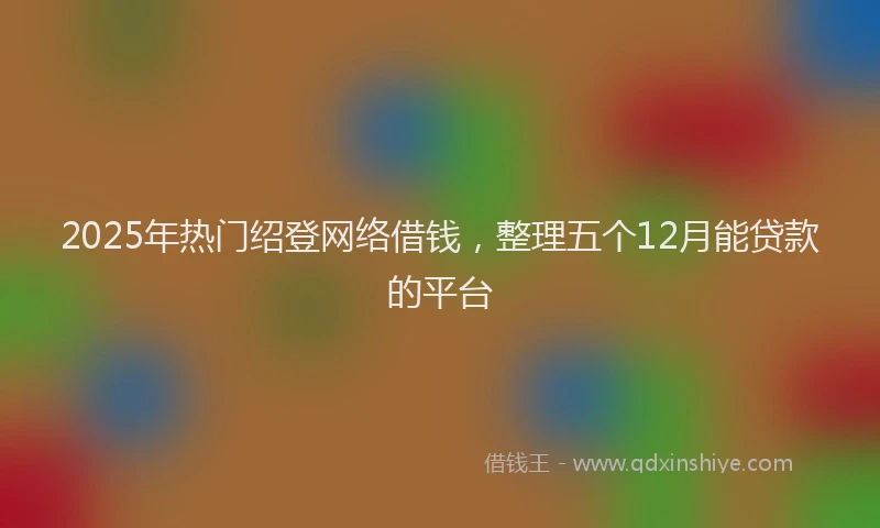 2025年热门绍登网络借钱，整理五个12月能贷款的平台