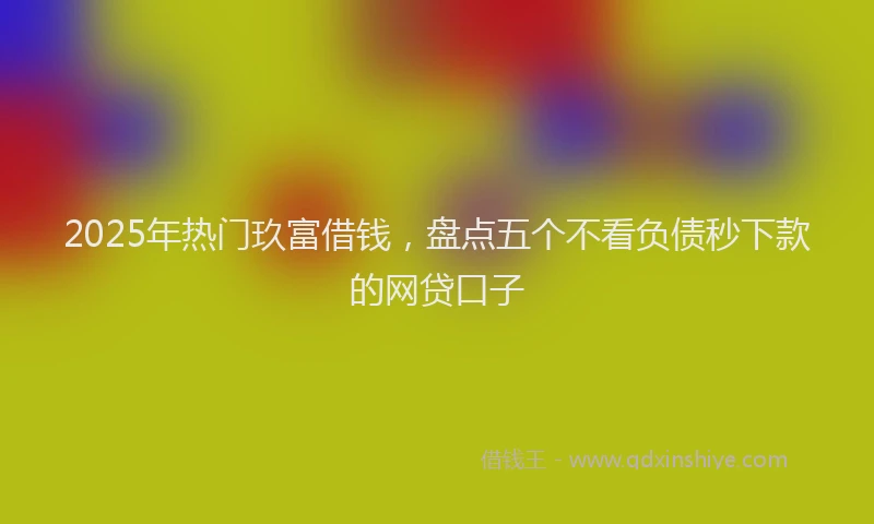2025年热门玖富借钱，盘点五个不看负债秒下款的网贷口子