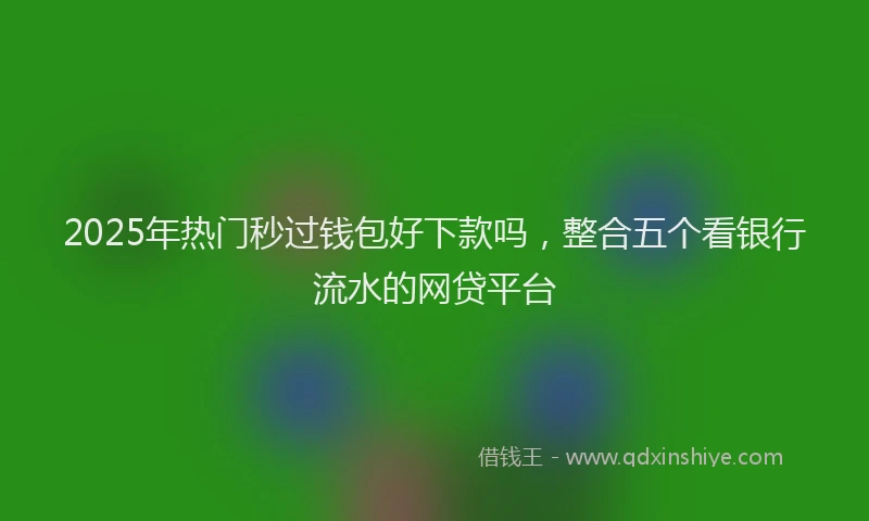 2025年热门秒过钱包好下款吗，整合五个看银行流水的网贷平台