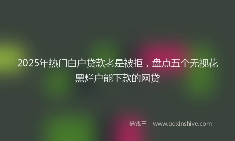 2025年热门白户贷款老是被拒，盘点五个无视花黑烂户能下款的网贷
