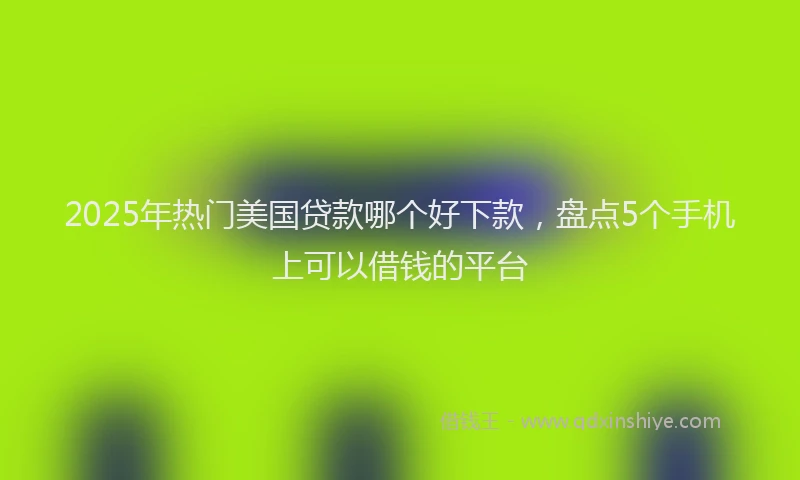 2025年热门美国贷款哪个好下款，盘点5个手机上可以借钱的平台