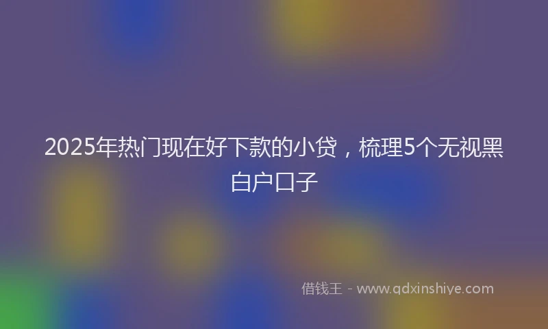 2025年热门现在好下款的小贷，梳理5个无视黑白户口子