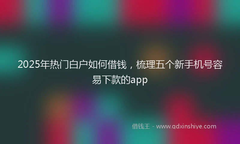 2025年热门白户如何借钱，梳理五个新手机号容易下款的app