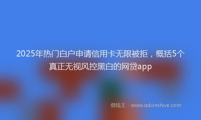 2025年热门白户申请信用卡无限被拒，概括5个真正无视风控黑白的网贷app