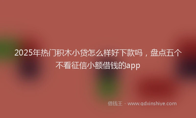 2025年热门积木小贷怎么样好下款吗，盘点五个不看征信小额借钱的app