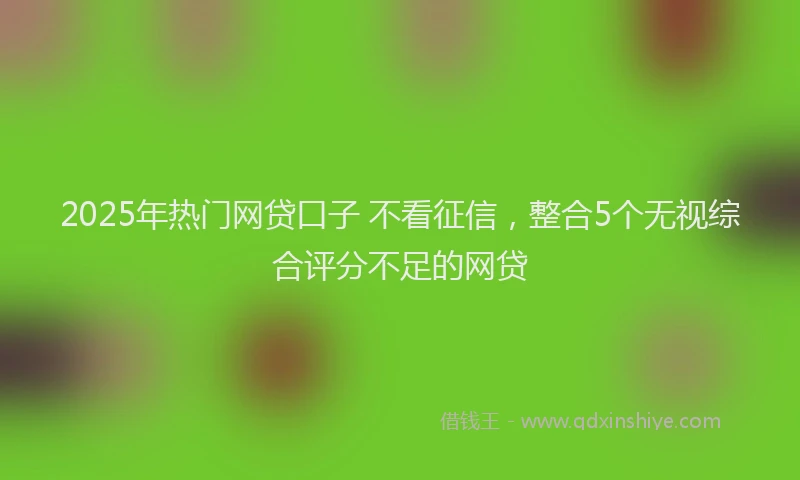 2025年热门网贷口子 不看征信，整合5个无视综合评分不足的网贷