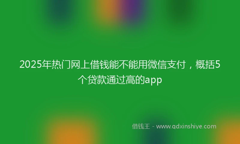 2025年热门网上借钱能不能用微信支付，概括5个贷款通过高的app