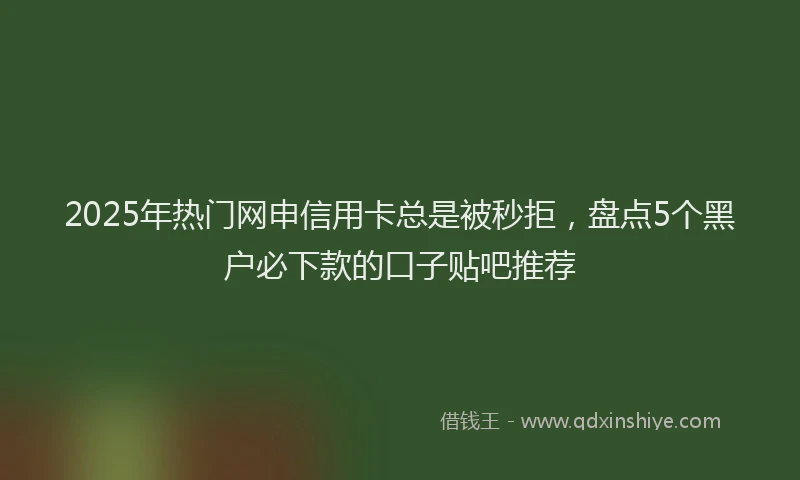 2025年热门网申信用卡总是被秒拒，盘点5个黑户必下款的口子贴吧推荐