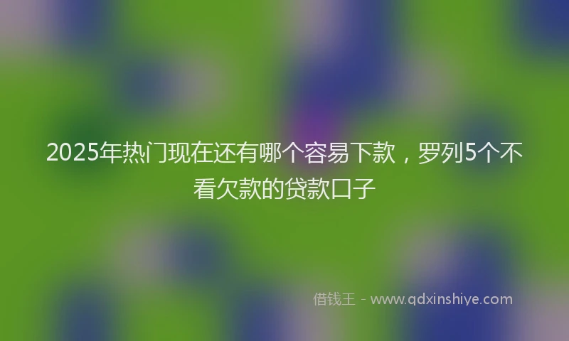 2025年热门现在还有哪个容易下款，罗列5个不看欠款的贷款口子
