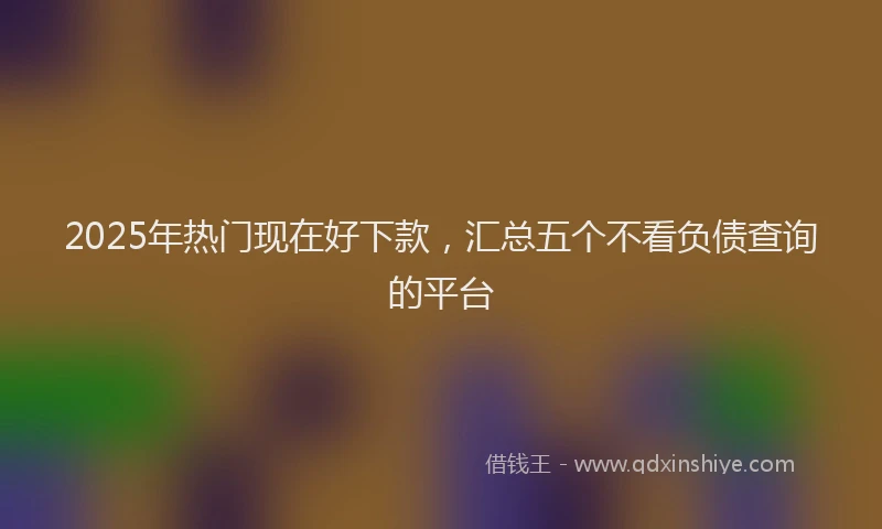 2025年热门现在好下款，汇总五个不看负债查询的平台