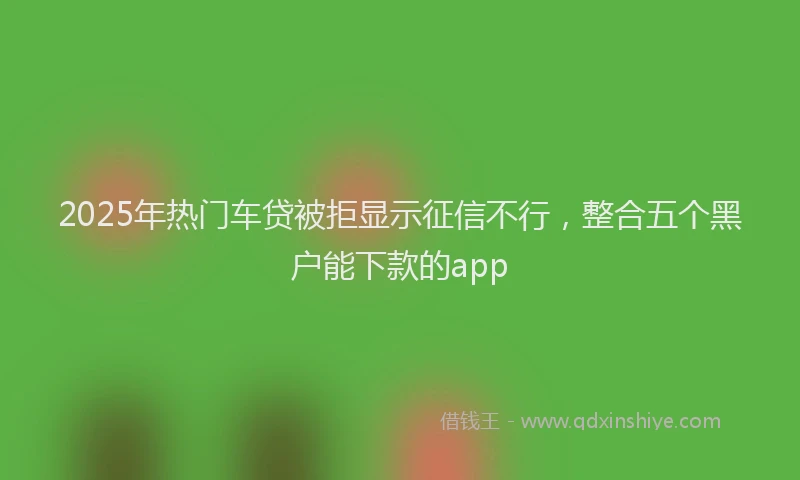 2025年热门车贷被拒显示征信不行,整合五个黑户能下款的app