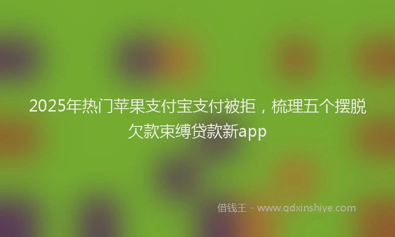 2025年热门苹果支付宝支付被拒，梳理五个摆脱欠款束缚贷款新app