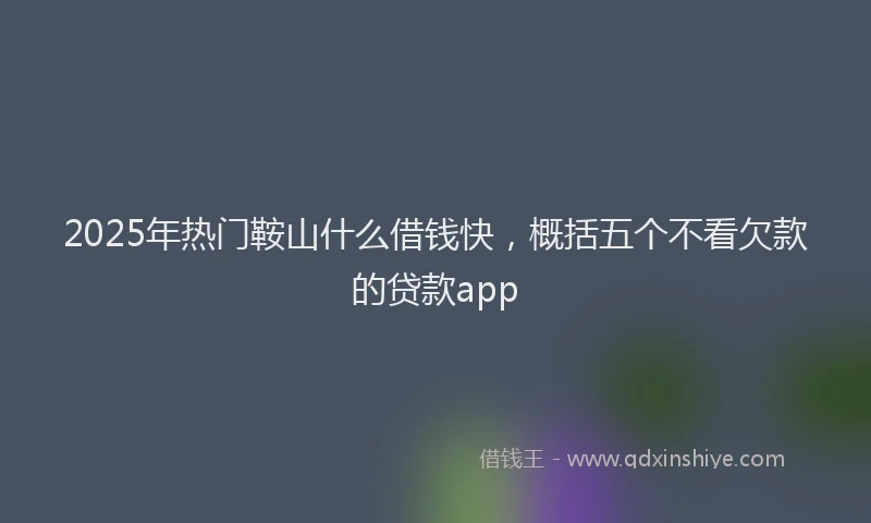 2025年热门鞍山什么借钱快，概括五个不看欠款的贷款app