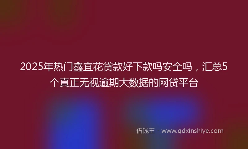 2025年热门鑫宜花贷款好下款吗安全吗，汇总5个真正无视逾期大数据的网贷平台
