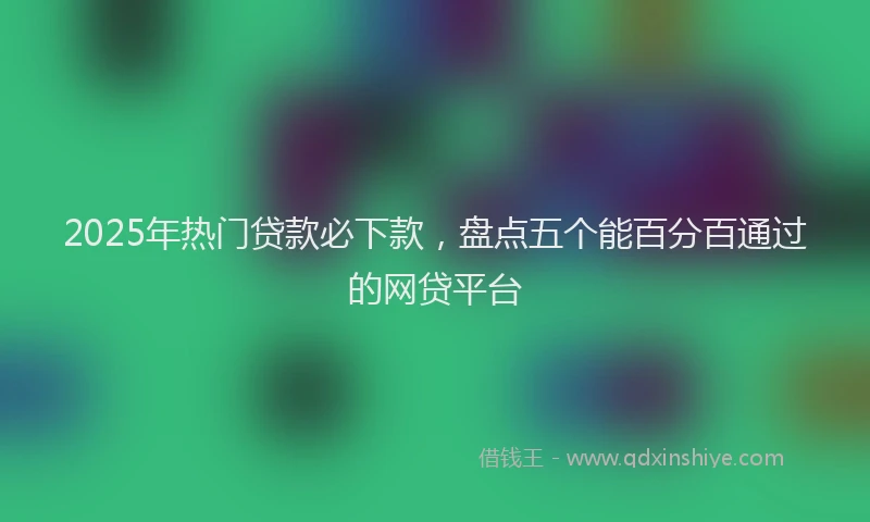 2025年热门贷款必下款,盘点五个能百分百通过的网贷平台