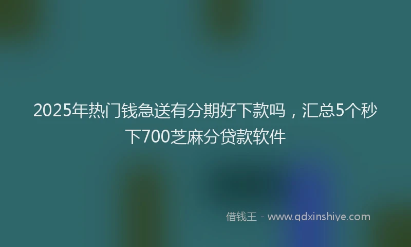 2025年热门钱急送有分期好下款吗，汇总5个秒下700芝麻分贷款软件