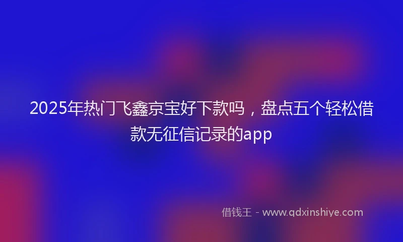 2025年热门飞鑫京宝好下款吗，盘点五个轻松借款无征信记录的app