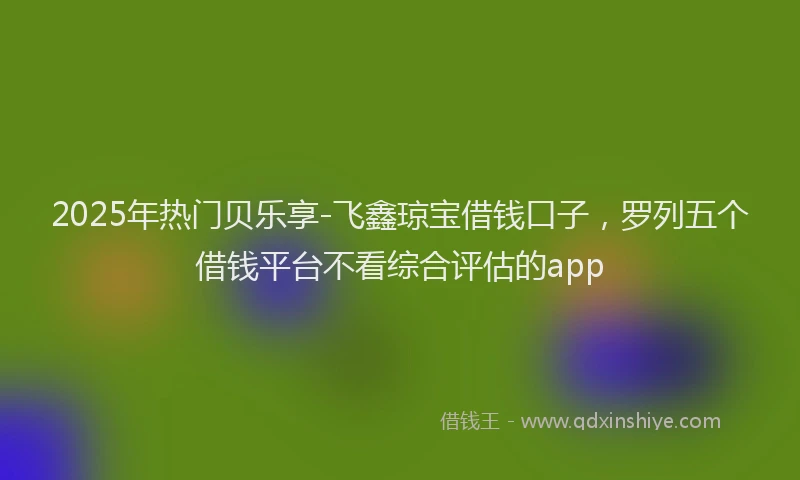 2025年热门贝乐享-飞鑫琼宝借钱口子，罗列五个借钱平台不看综合评估的app