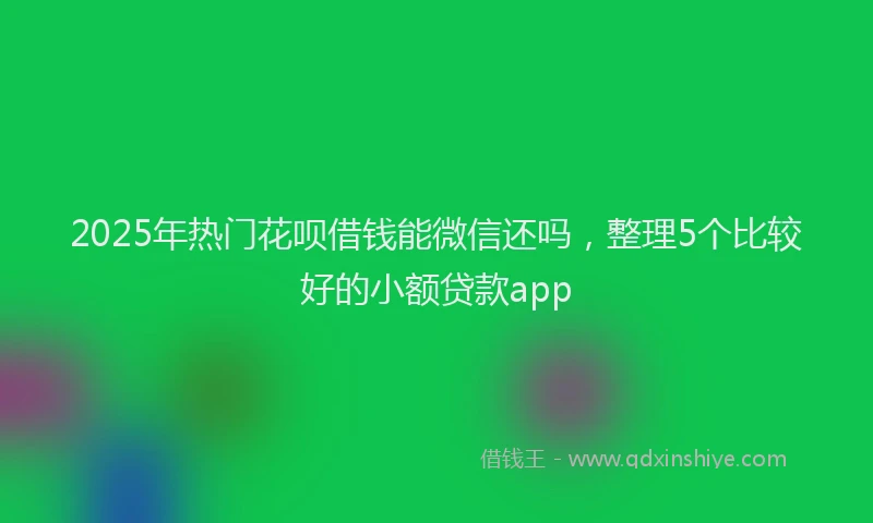 2025年热门花呗借钱能微信还吗，整理5个比较好的小额贷款app