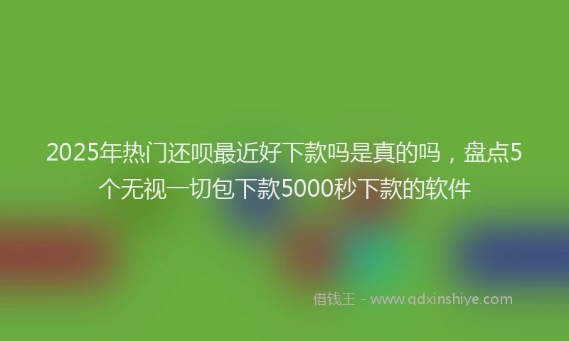 2025年热门还呗最近好下款吗是真的吗，盘点5个无视一切包下款5000秒下款的软件