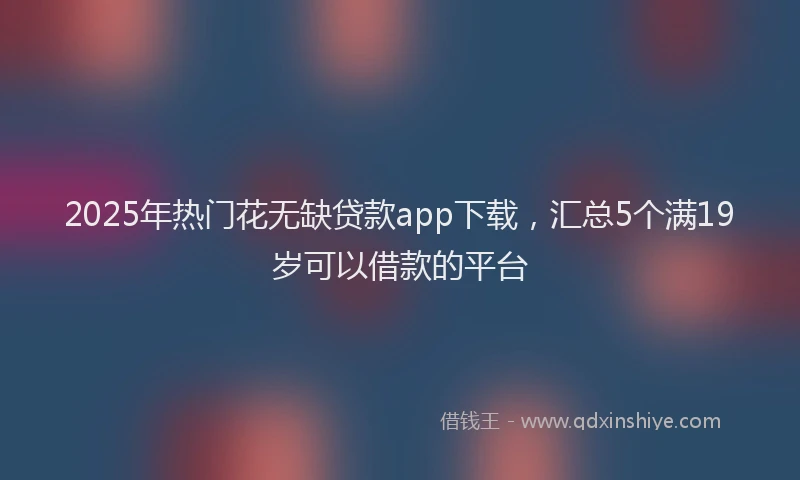 2025年热门花无缺贷款app下载，汇总5个满19岁可以借款的平台