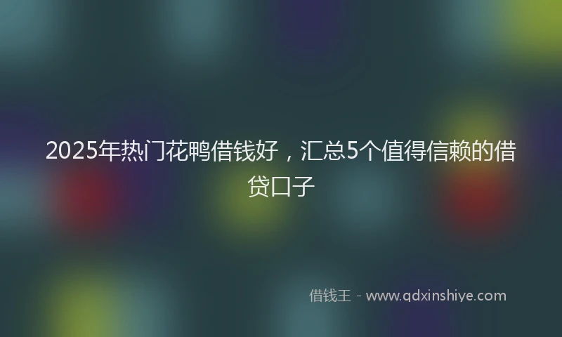 2025年热门花鸭借钱好，汇总5个值得信赖的借贷口子