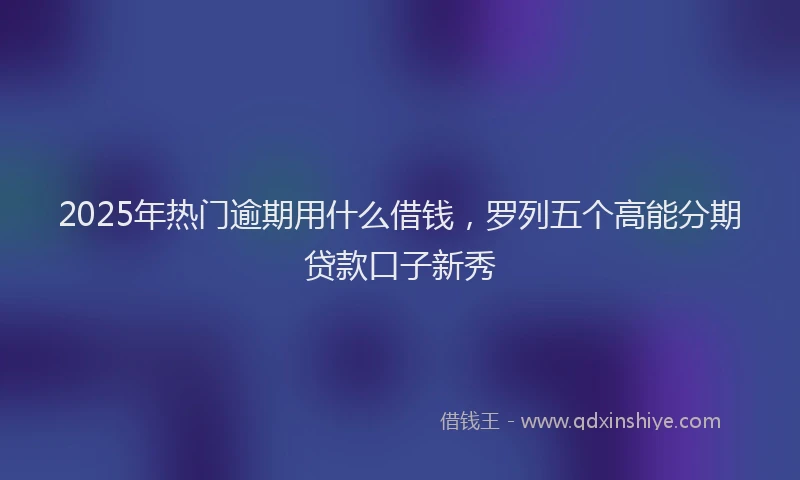 2025年热门逾期用什么借钱，罗列五个高能分期贷款口子新秀