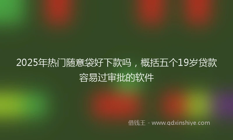 2025年热门随意袋好下款吗，概括五个19岁贷款容易过审批的软件