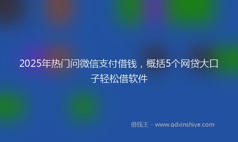 2025年热门问微信支付借钱，概括5个网贷大口子轻松借软件