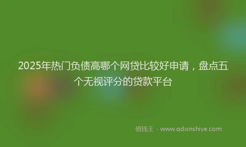 2025年热门负债高哪个网贷比较好申请，盘点五个无视评分的贷款平台